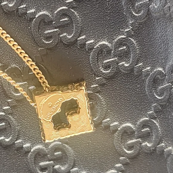 Givenchy Gold Intricate Pendant Necklace